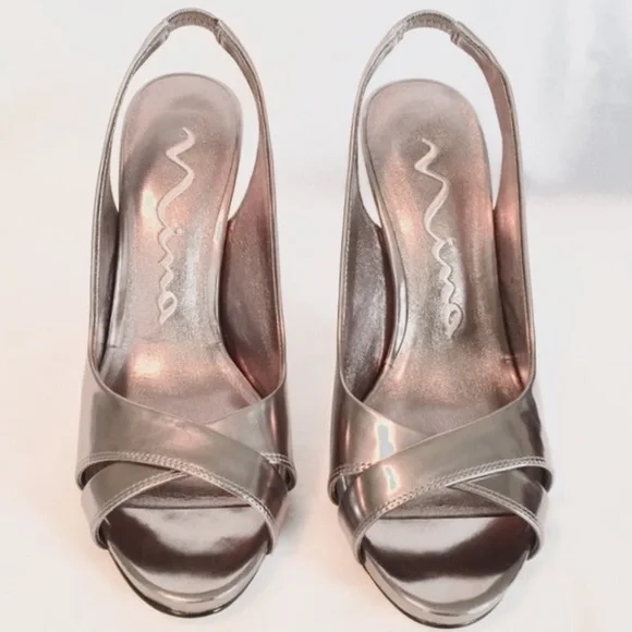 nina | hilton open-toe sling-backs. - Picture 2 of 4